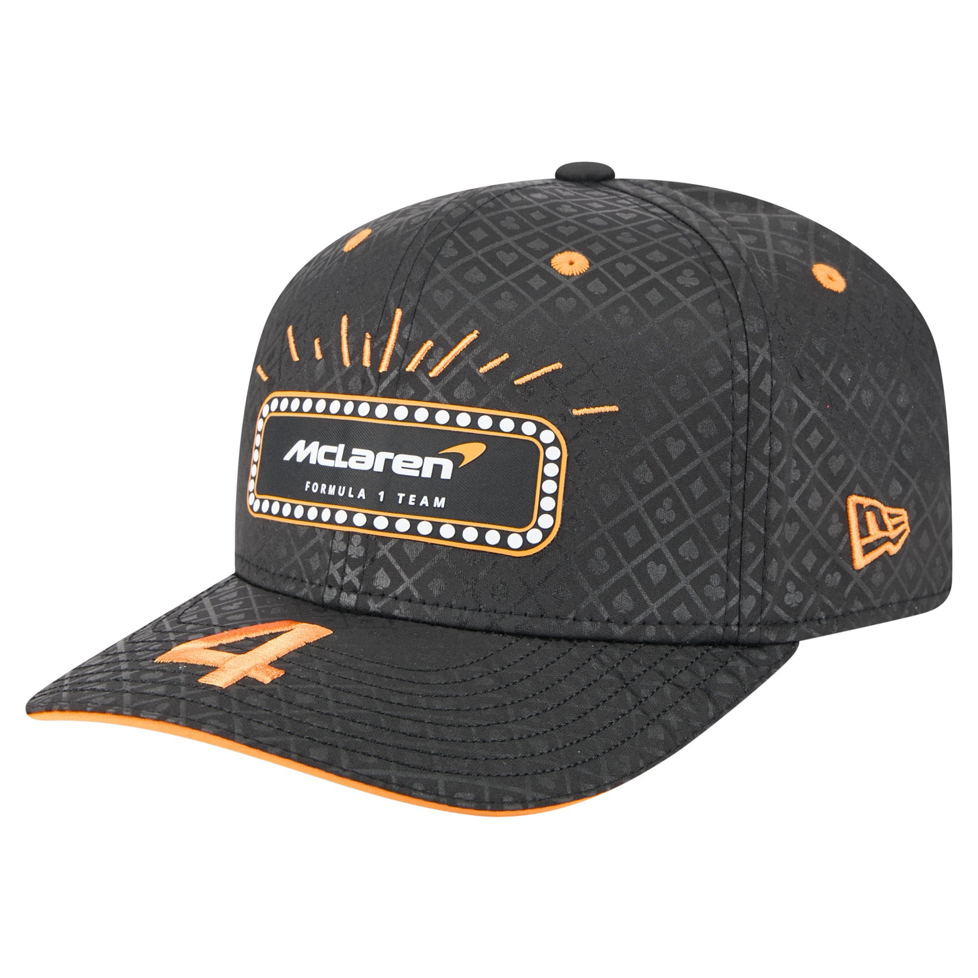 Men's New Era Lando Norris Black McLaren F1 Team 2025 Las Vegas Grand Prix Special 9SEVENTY Adjustable Hat