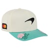 Casquette New Era McLaren F1 - Édition Spéciale GP Brésil 2025 - Oscar Piastri - Motif Floral Turquoise