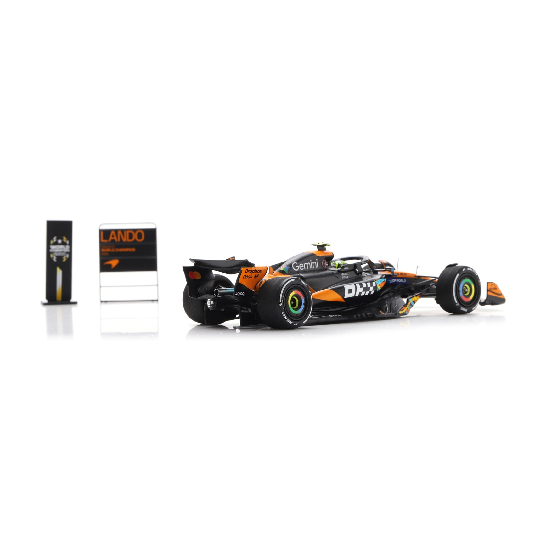 Spark Models Lando Norris McLaren F1 Team 2025 Abu Dhabi GP World Drivers' Champion #4 1:43 Scale Die-Cast Car
