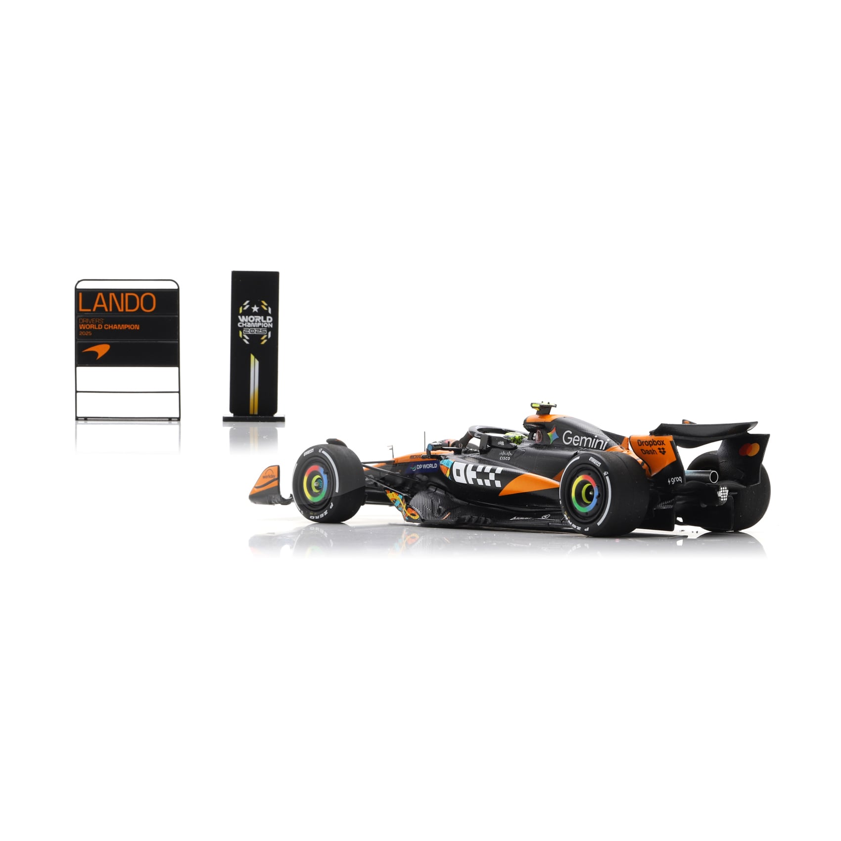 Spark Models Lando Norris McLaren F1 Team 2025 Abu Dhabi GP World Drivers' Champion #4 1:43 Scale Die-Cast Car