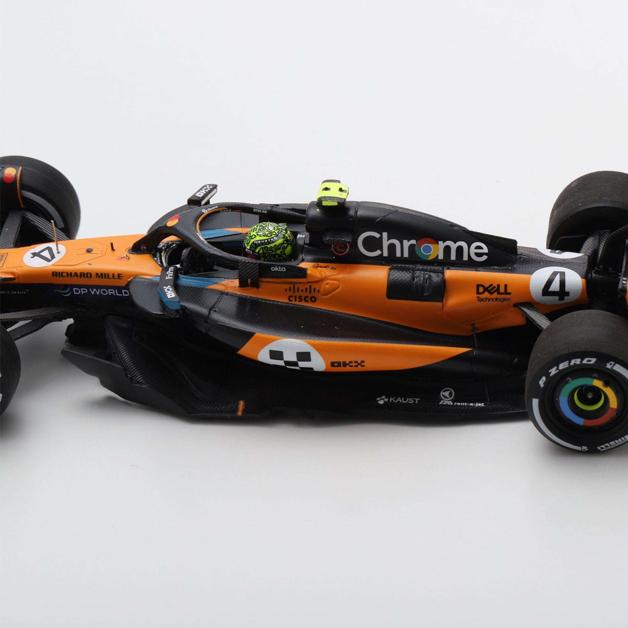 Spark Models Lando Norris McLaren F1 Team 2025 Monaco GP Winner #4 1:43 Scale Die-Cast Car