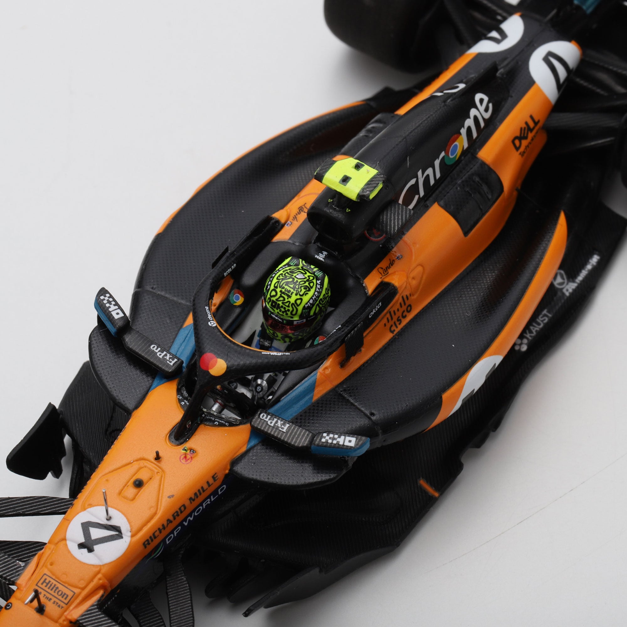 Spark Models Lando Norris McLaren F1 Team 2025 Monaco GP Winner #4 1:43 Scale Die-Cast Car