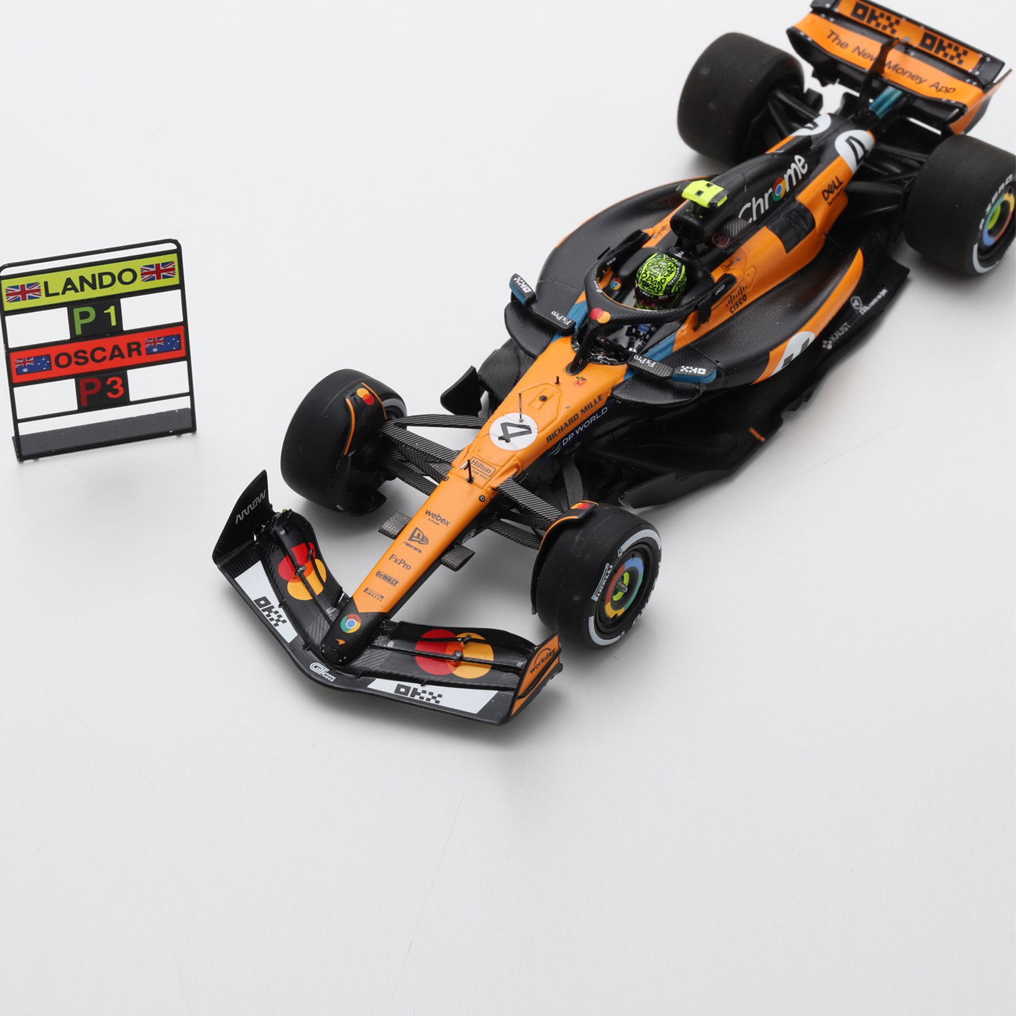 Spark Models Lando Norris McLaren F1 Team 2025 Monaco GP Winner #4 1:43 Scale Die-Cast Car