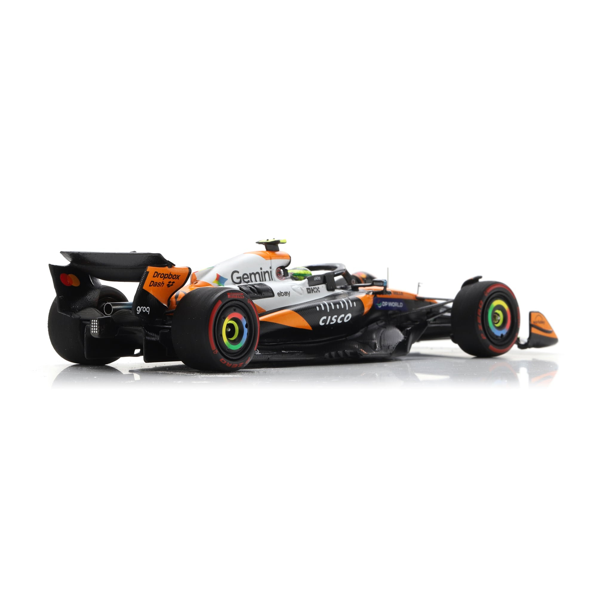 Voiture miniature Spark Models McLaren F1 Team 2025 Austin Grand Prix, n° 4, à l'échelle 1:43.