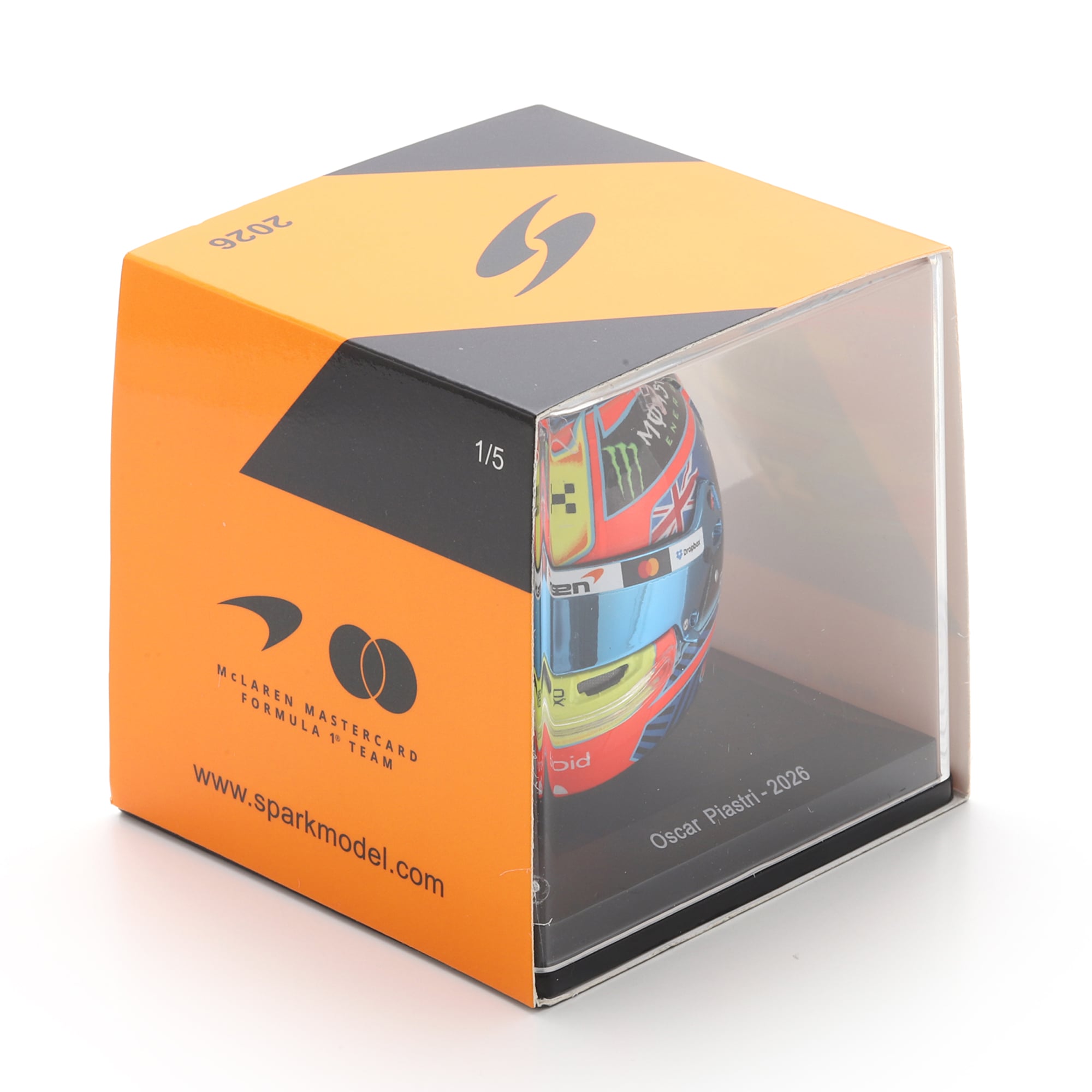 Casque Spark Models McLaren F1 Team Mastercard 2026 à l'échelle 1:5