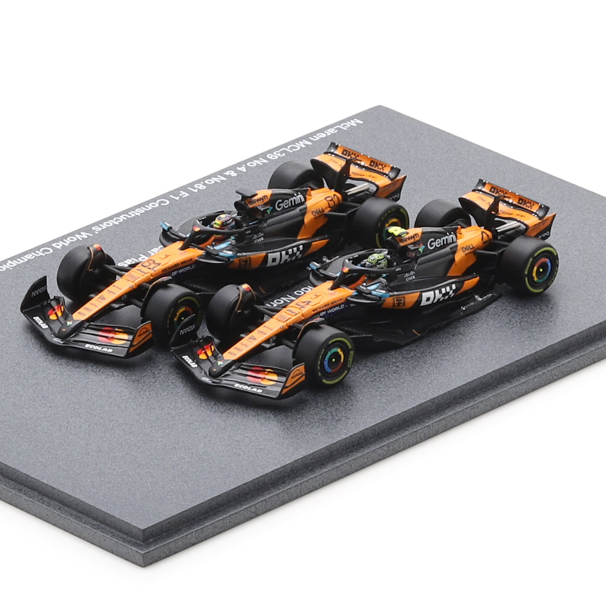 Spark Models McLaren F1 Team #4 et #81 Champion des constructeurs 2025 Coffret de voitures miniatures moulées sous pression à l'échelle 1:64