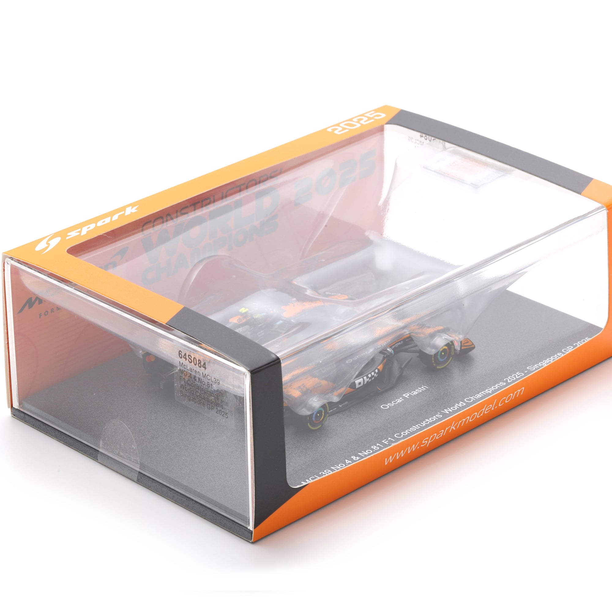 Spark Models McLaren F1 Team #4 et #81 Champion des constructeurs 2025 Coffret de voitures miniatures moulées sous pression à l'échelle 1:64