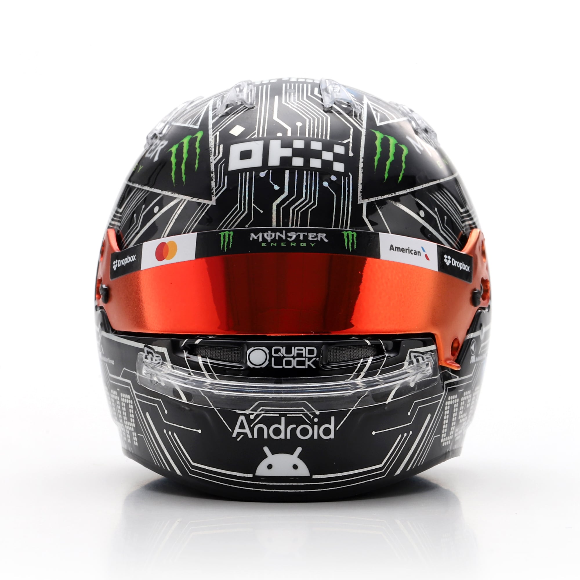 Casque réplique à l'échelle 1:5 de l'écurie McLaren F1 d'Oscar Piastri, par Spark Models