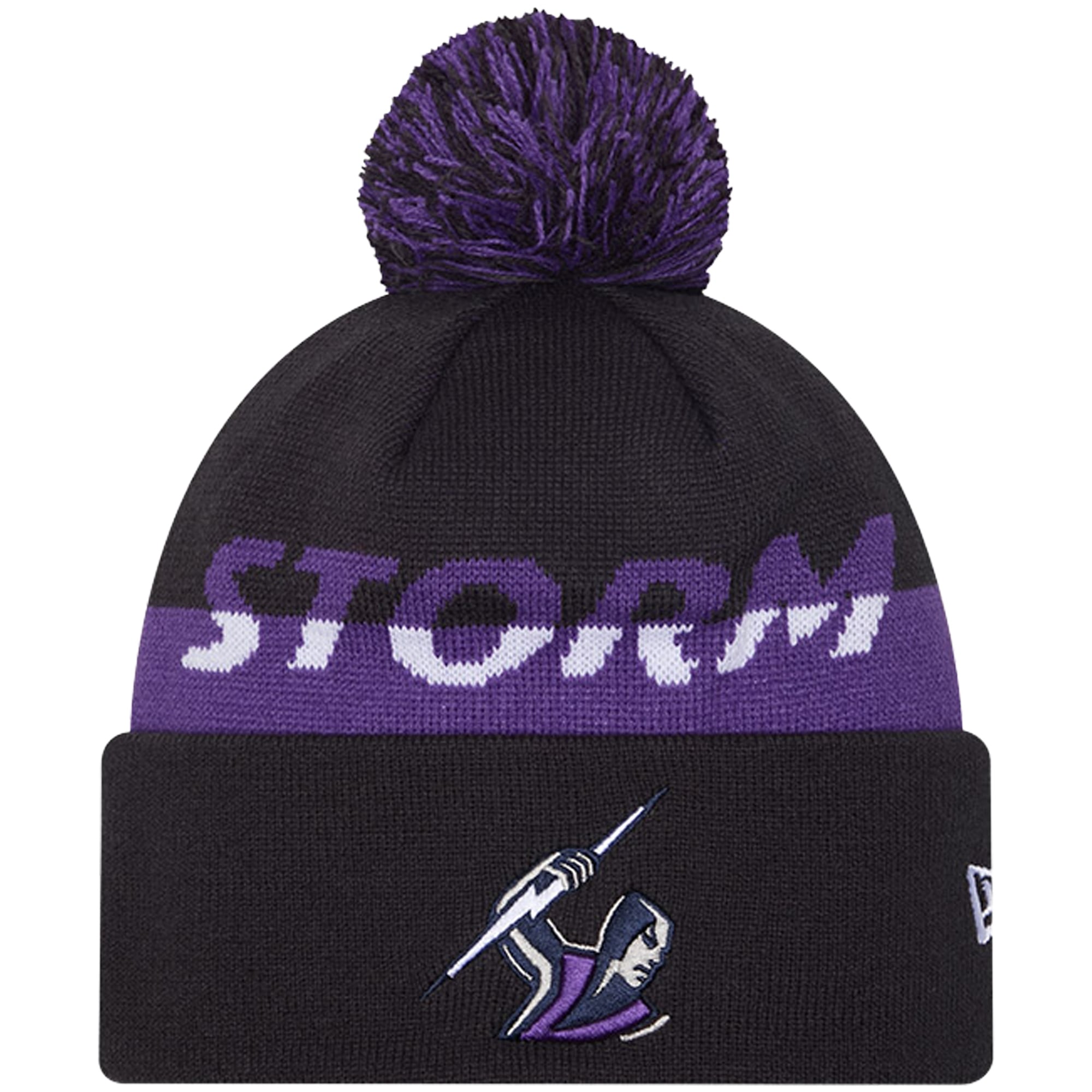 Melbourne Storm Knitted Split Script Beanie