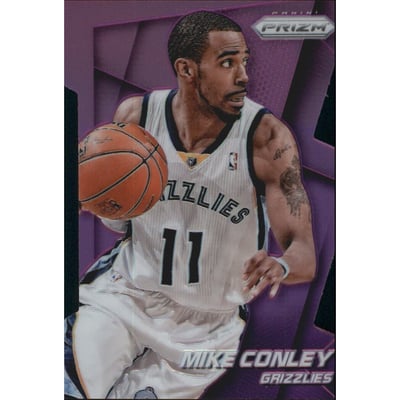 2014-15 Panini Prizm Prizms Purple Die Cut #128 Mike Conley