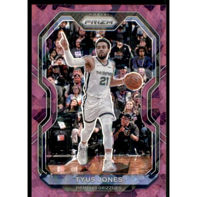 2020-21 Panini Prizm Prizms Purple Ice #21 Tyus Jones