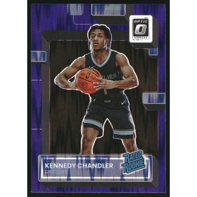 2022-23 Donruss Optic Purple Shock #219 Kennedy Chandler RR