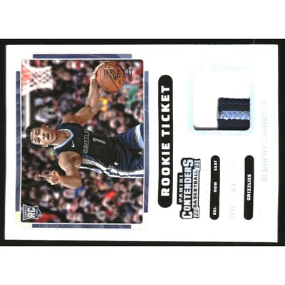 2022-23 Panini Contenders Rookie Ticket Swatches Prime #31 Kennedy Chandler