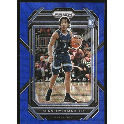 2022-23 Panini Prizm Prizms Blue Wave #235 Kennedy Chandler