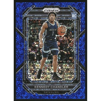 2022-23 Panini Prizm Prizms Fast Break Blue #235 Kennedy Chandler