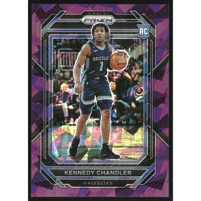 2022-23 Panini Prizm Prizms Purple Ice #235 Kennedy Chandler