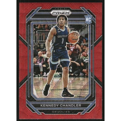 2022-23 Panini Prizm Prizms Ruby Wave #235 Kennedy Chandler