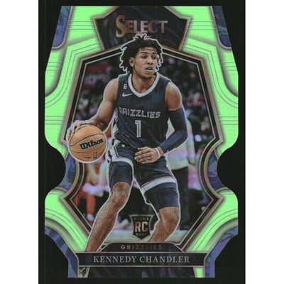 2022-23 Select Prizms Light Green Die Cut #173 Kennedy Chandler