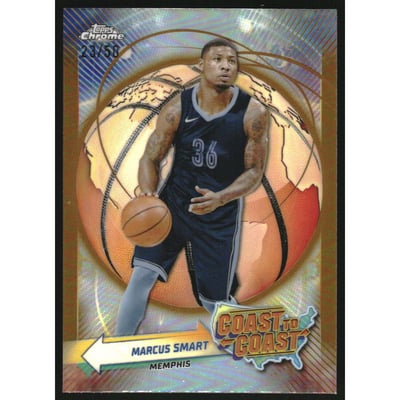 2023-24 Topps Chrome Coast to Coast Gold Refractors #CC16 Marcus Smart