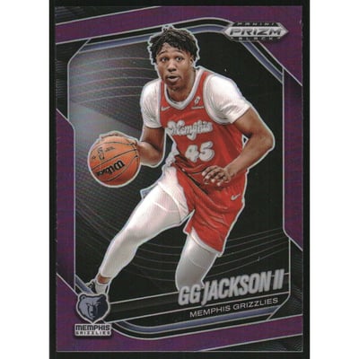 2024-25 Panini Prizm Black Prizms Purple #105 GG Jackson II