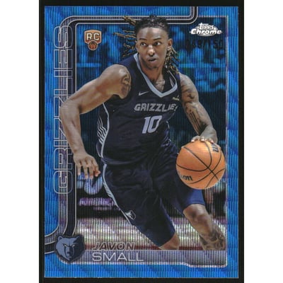 2025-26 Topps Chrome Blue Wave Refractors #299 Javon Small