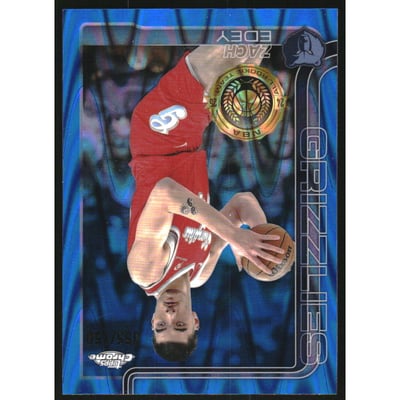 2025-26 Topps Chrome RayWave Blue Refractors #128 Zach Edey