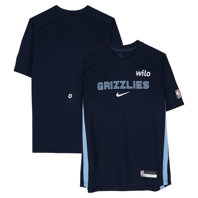 Cedric Coward Memphis Grizzlies Fanatics Authentic Player-Worn Navy Short Sleeve Shirt from the 2026 NBA Summer League - Size XL