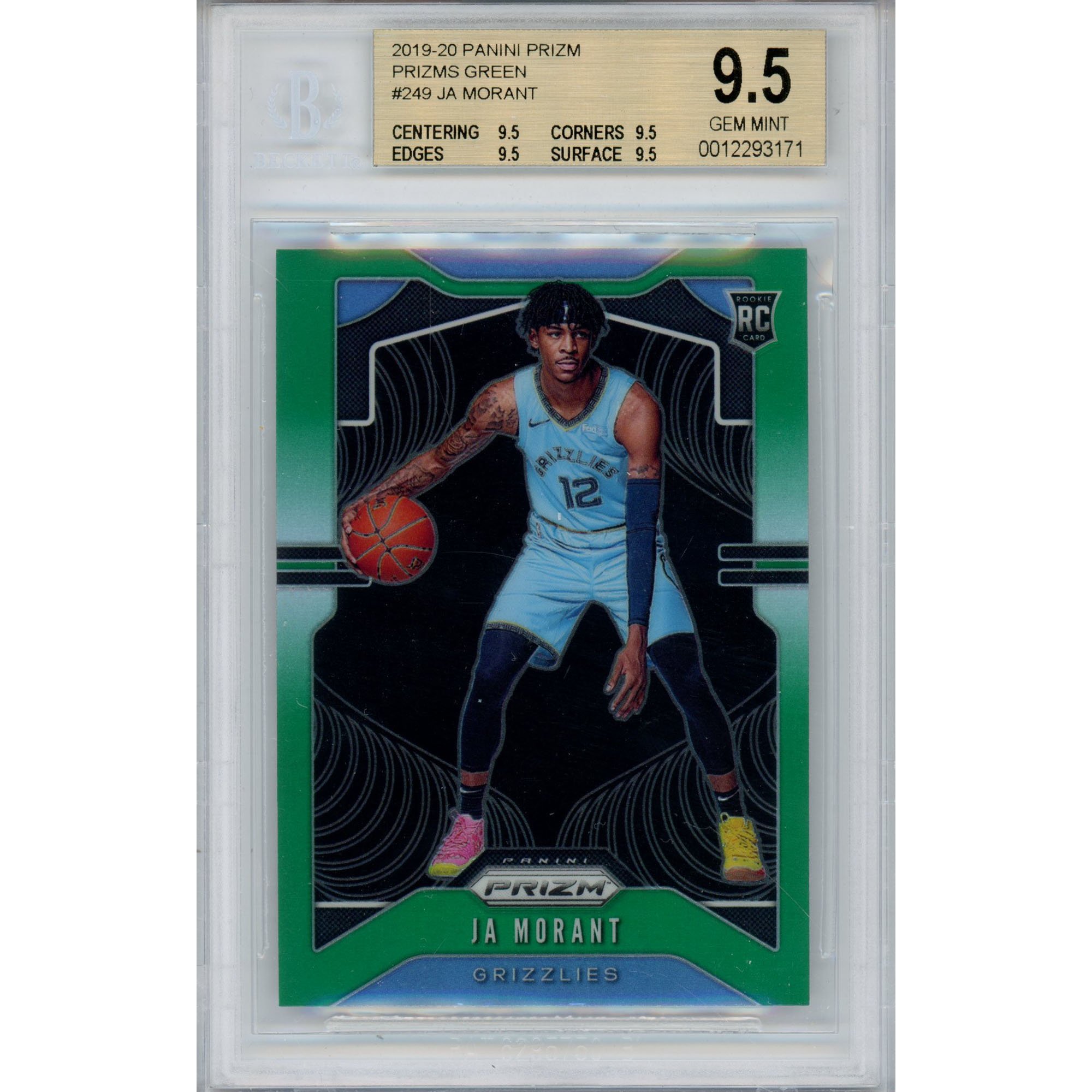 RC】2019-20 Panini Prizm Ja Morant #249 NBA ジャ・モラント 