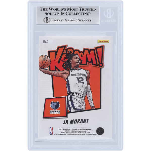 Ja Morant Memphis Grizzlies 2022-23 Panini Crown Royale Kaboom! #7 