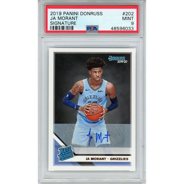 Ja Morant Memphis Grizzlies Autographed 2019-20 Panini Donruss 