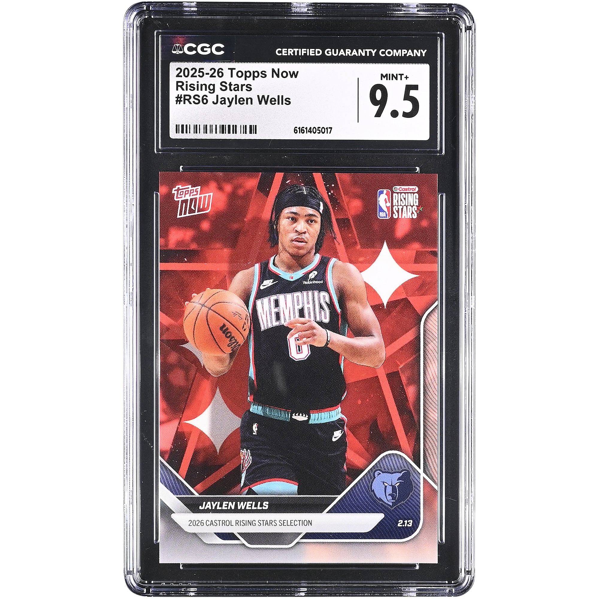 Jaylen Wells Memphis Grizzlies 2025-26 Topps Now Rising Stars #RS6 CGC Authenticated Card