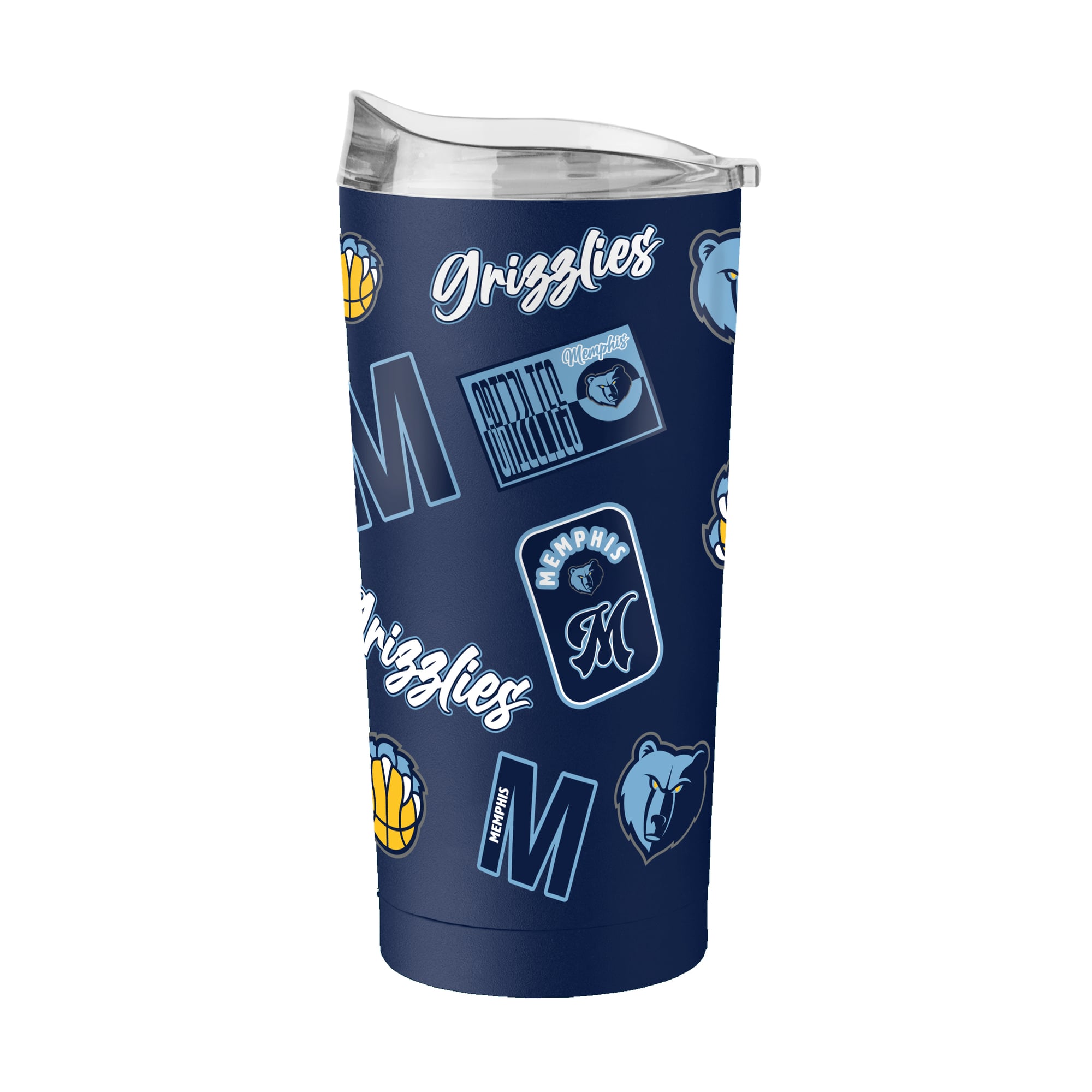 Gobelet isotherme Logo Brands Memphis Grizzlies 20 oz Dreamweave à revêtement en poudre