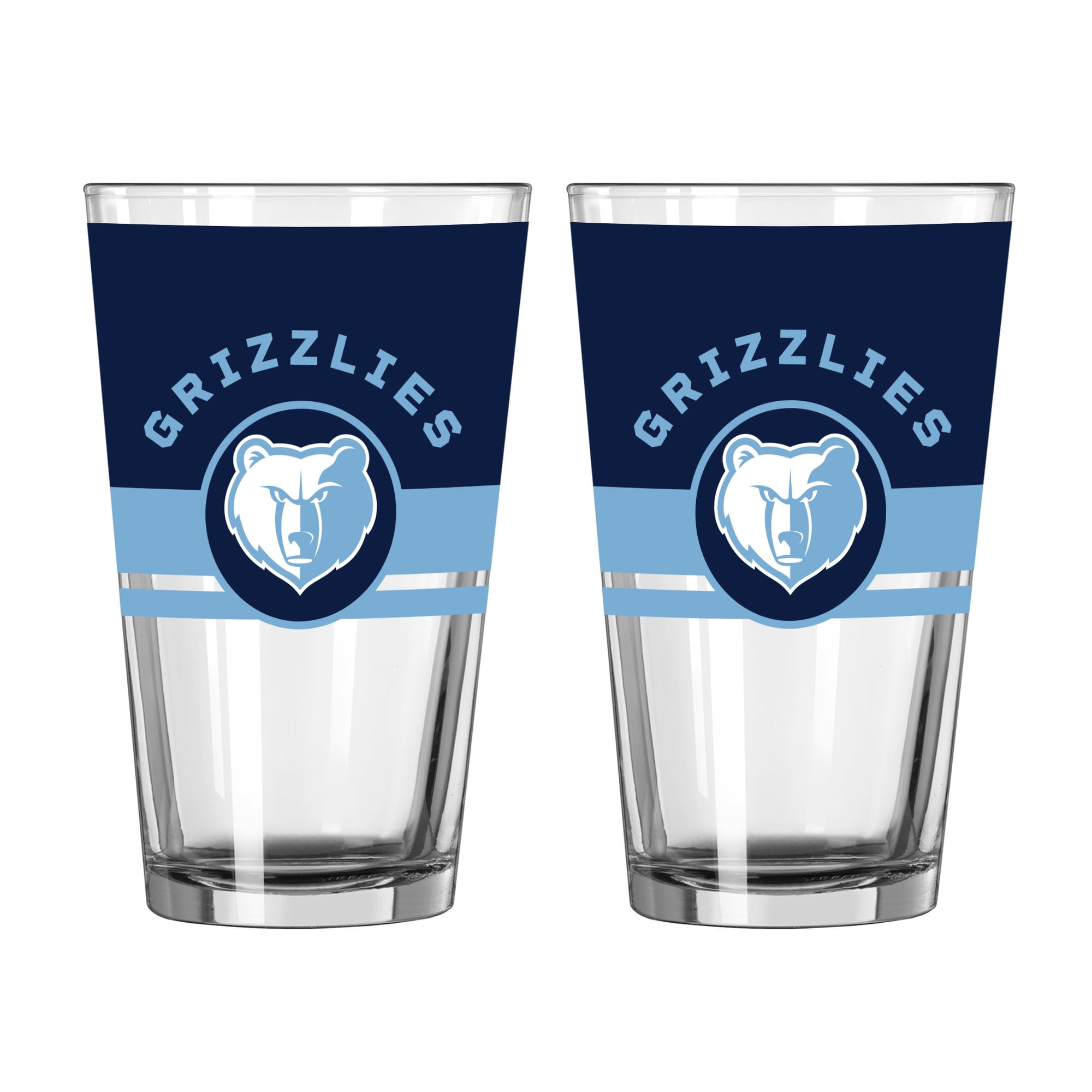Logo Brands Memphis Grizzlies Two-Piece 16oz. Horizon Pint Glass Set