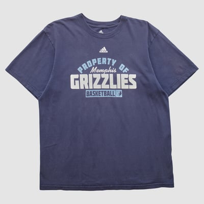 Memphis Grizzlies Adidas 2010s T-shirt - Navy - XL by Fanatics Real Vintage