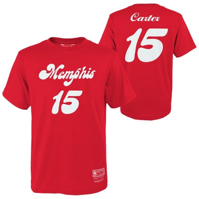 Memphis Grizzlies Mitchell & Ness Icon Name & Number T-Shirt - Vince Carter - Youth