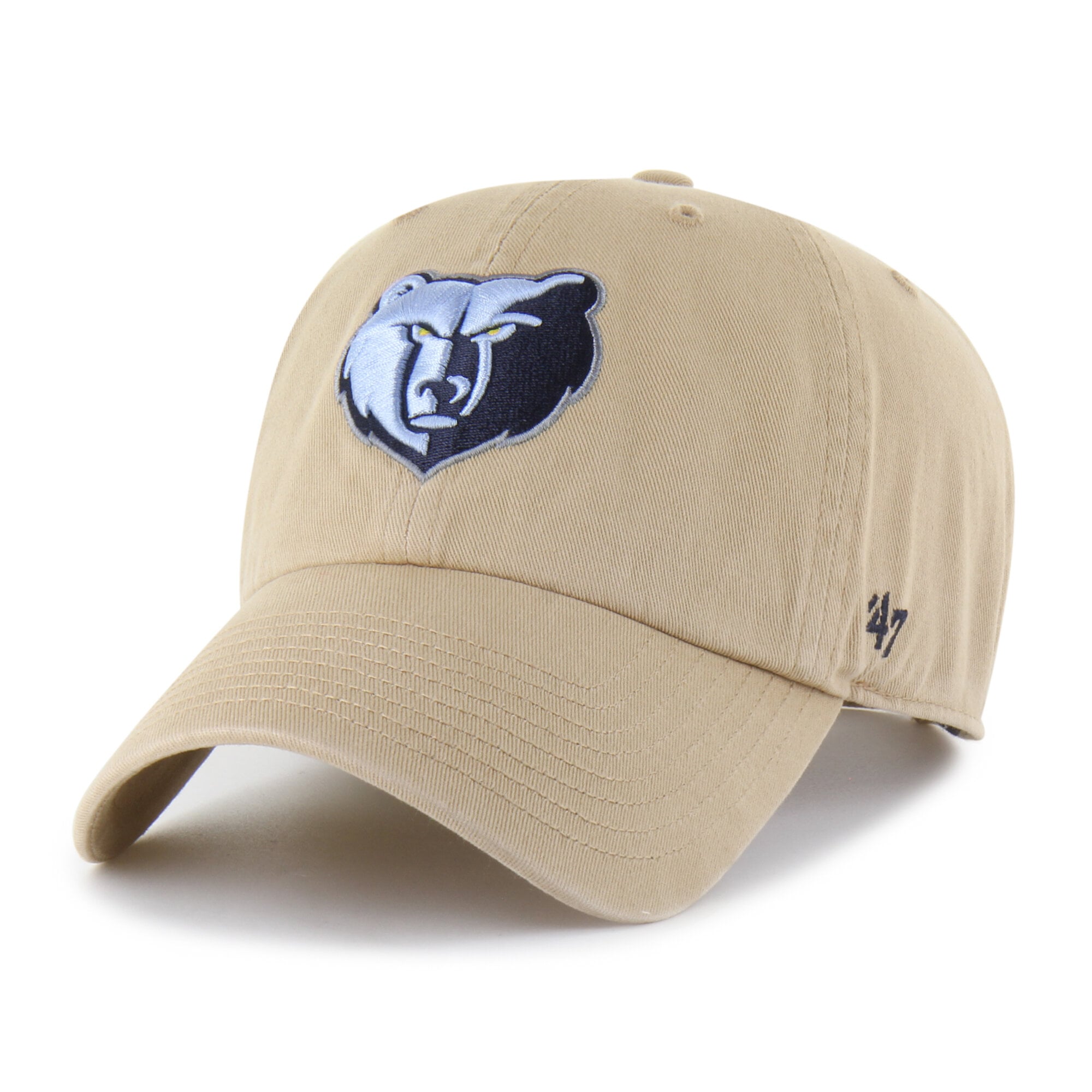 Men's Memphis Grizzlies '47 Khaki Logo Clean Up Adjustable Hat