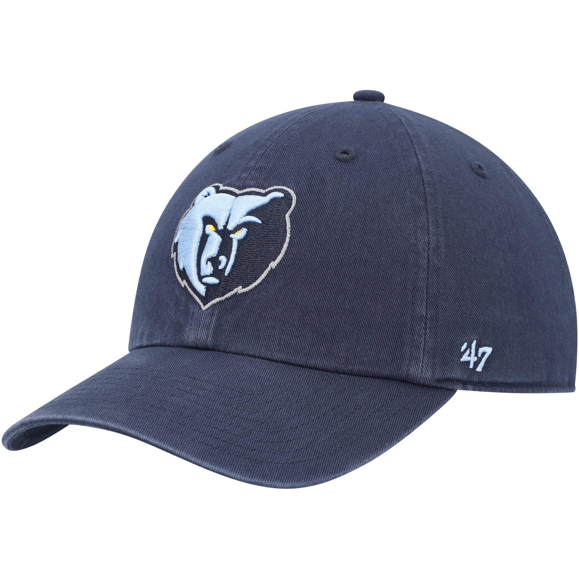 Men's Memphis Grizzlies '47 Navy Core Logo Clean Up Adjustable Hat