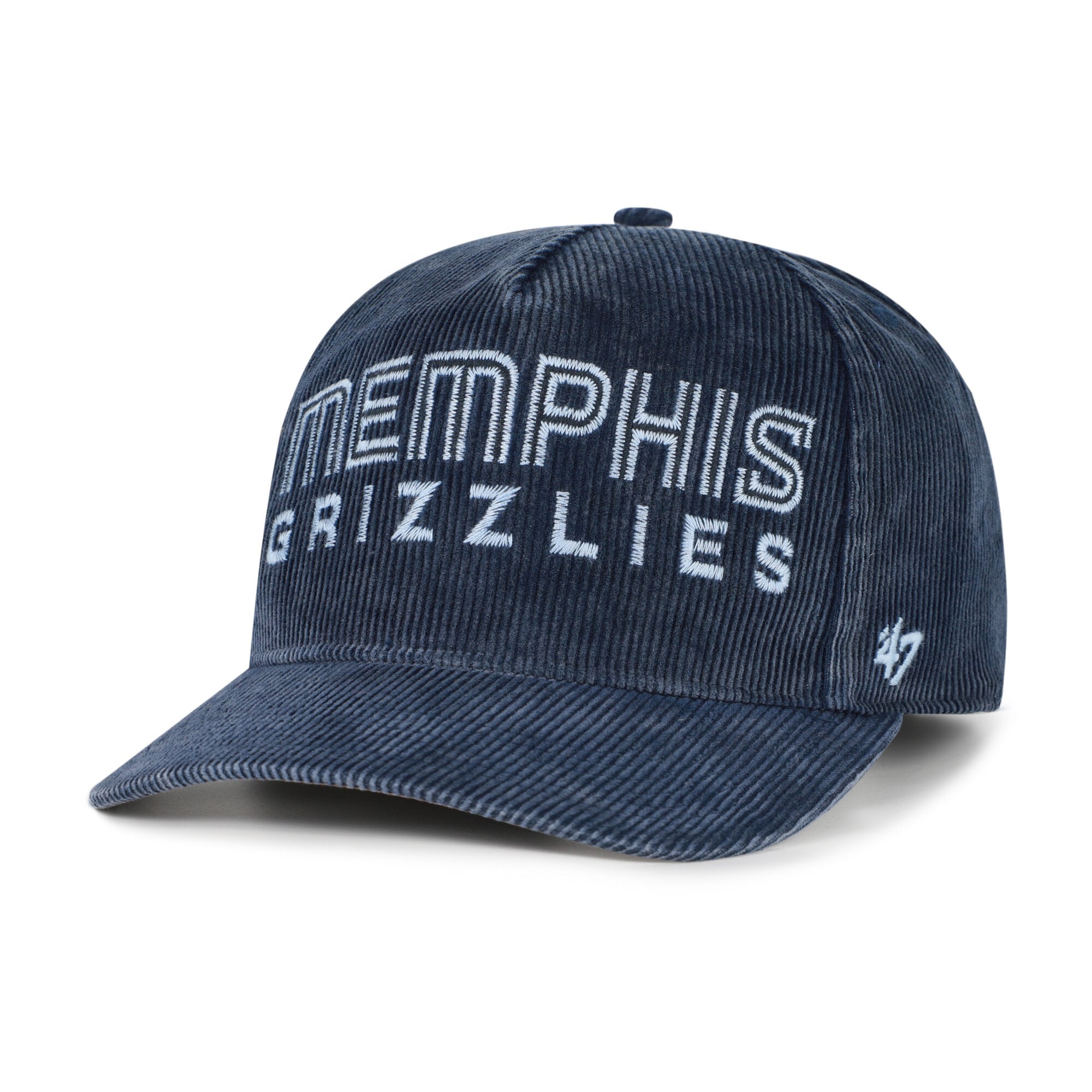 Men's Memphis Grizzlies '47 Navy Reclaim Snow Wash Corduroy Adjustable Hitch Hat