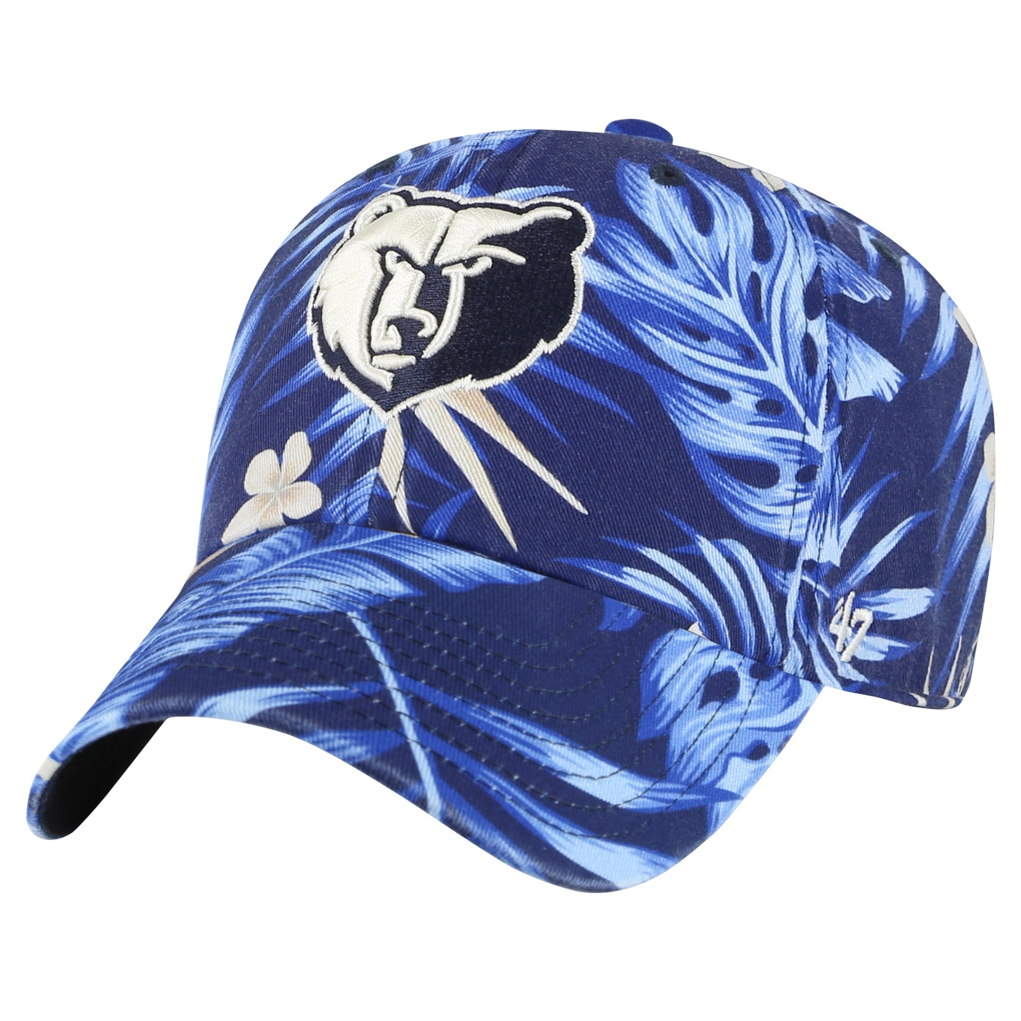 Men's Memphis Grizzlies '47 Navy Tropicalia Floral Clean Up Adjustable Hat