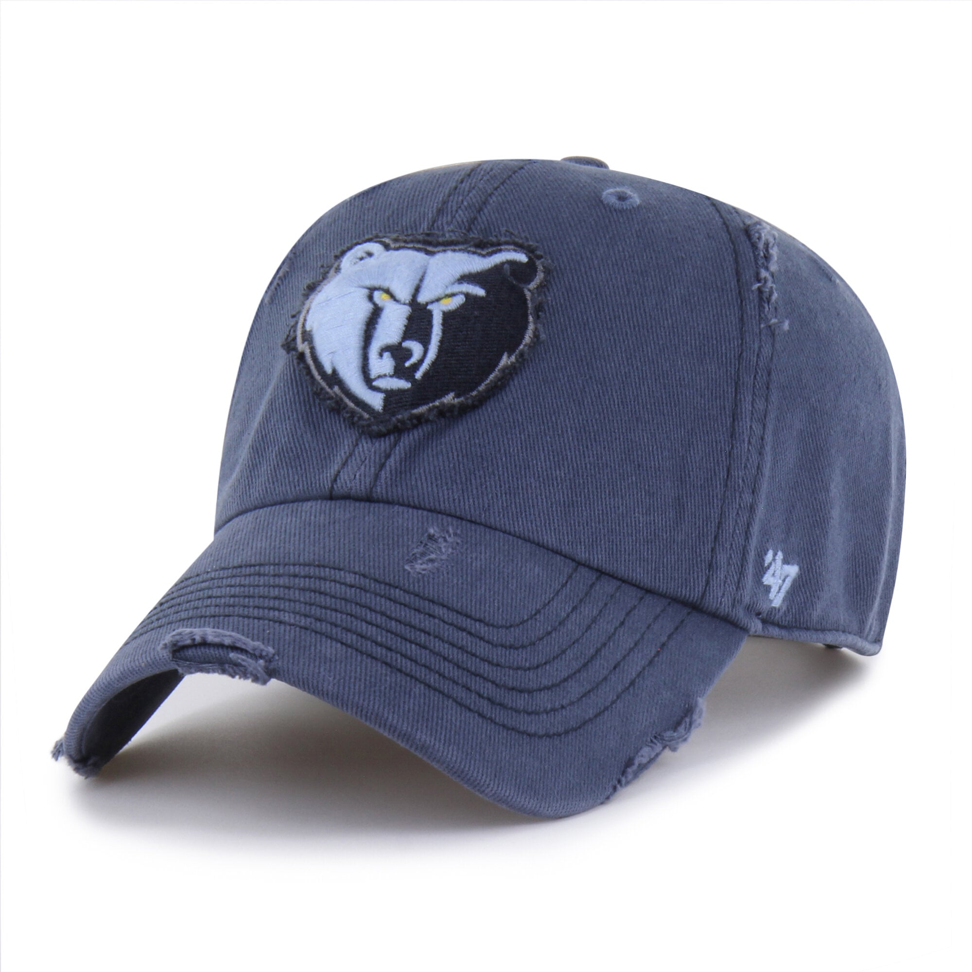 Men's Memphis Grizzlies '47 Navy Weathered Clean Up Adjustable Hat