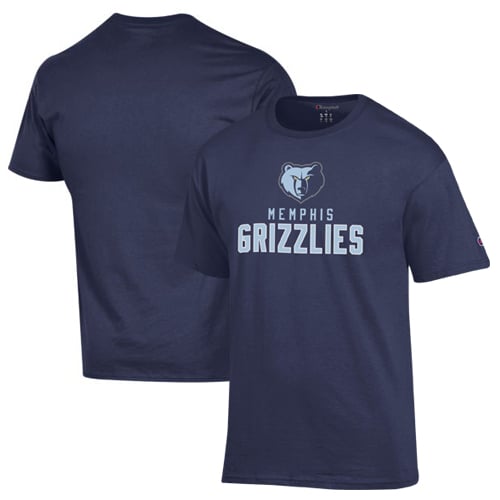 T-shirt en coton Champion bleu marine Memphis Grizzlies pour homme