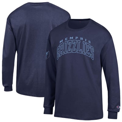  Memphis Grizzlies Champion Jersey Long Sleeve T-Shirt - Navy