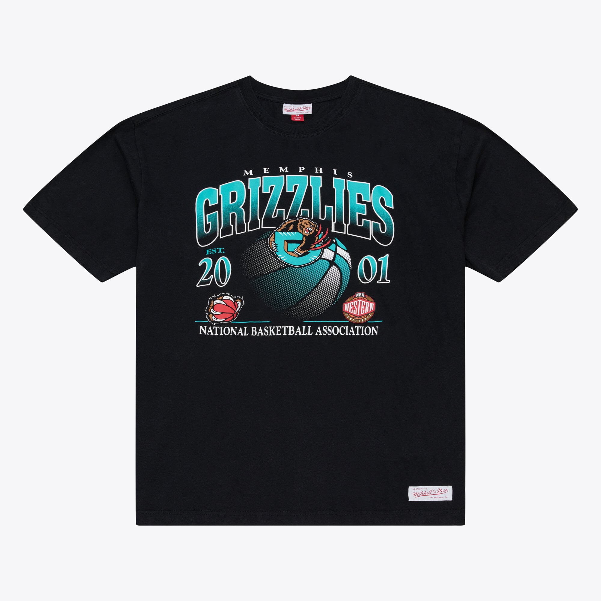 Men's Mitchell & Ness Black Memphis Grizzlies Core Graphic T-Shirt