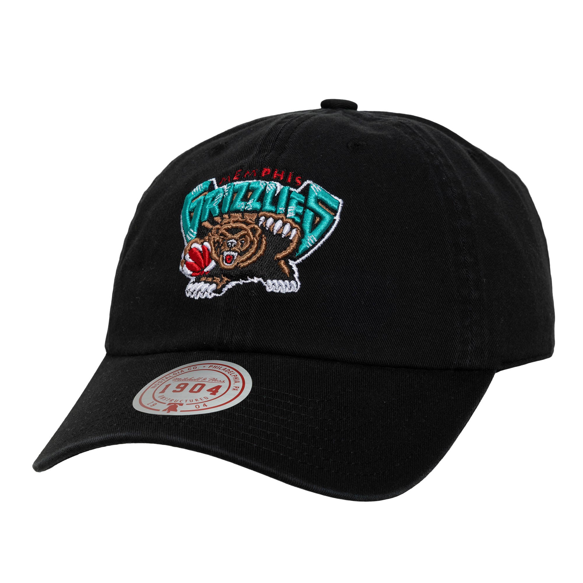 Men's Mitchell & Ness Black Memphis Grizzlies Hardwood Classics 1904 Adjustable Hat