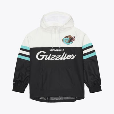  Memphis Grizzlies Mitchell & Ness Head Coach Lightweight Anorak Half-Zip Windbreaker - Black