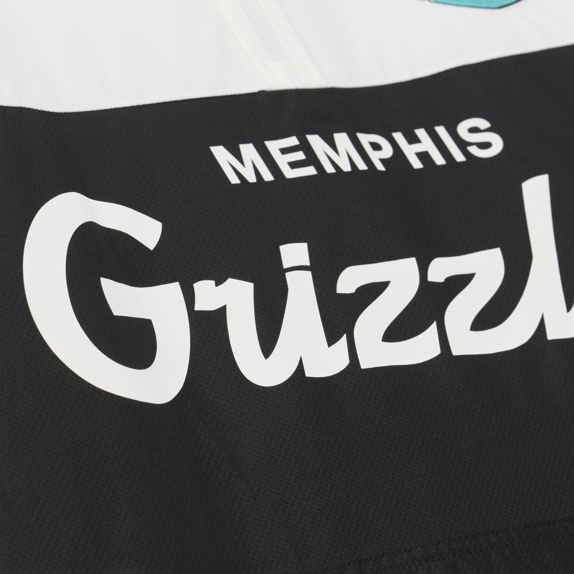 Coupe-vent anorak léger à fermeture éclair quart de tour Mitchell & Ness noir Memphis Grizzlies pour homme