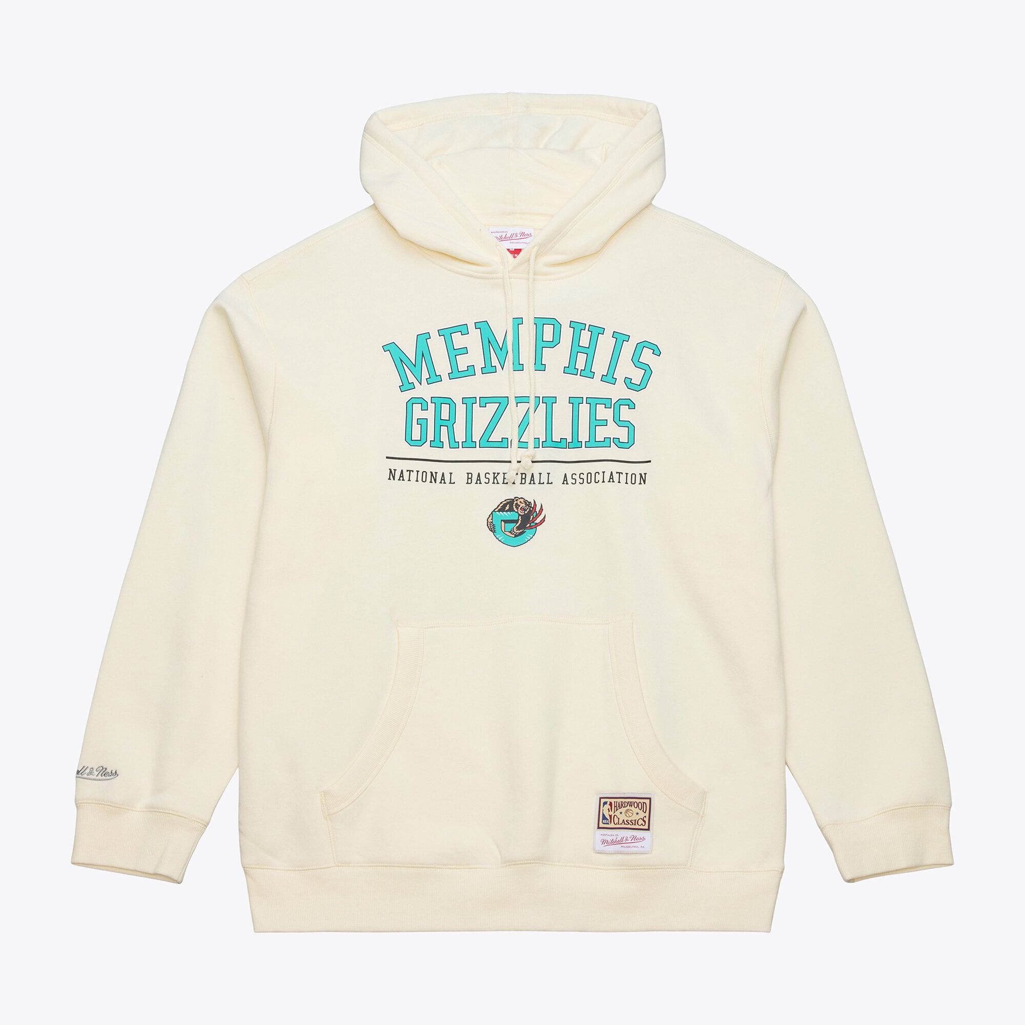 Men's Mitchell & Ness Cream Memphis Grizzlies Walk-Off Fleece Hoodie