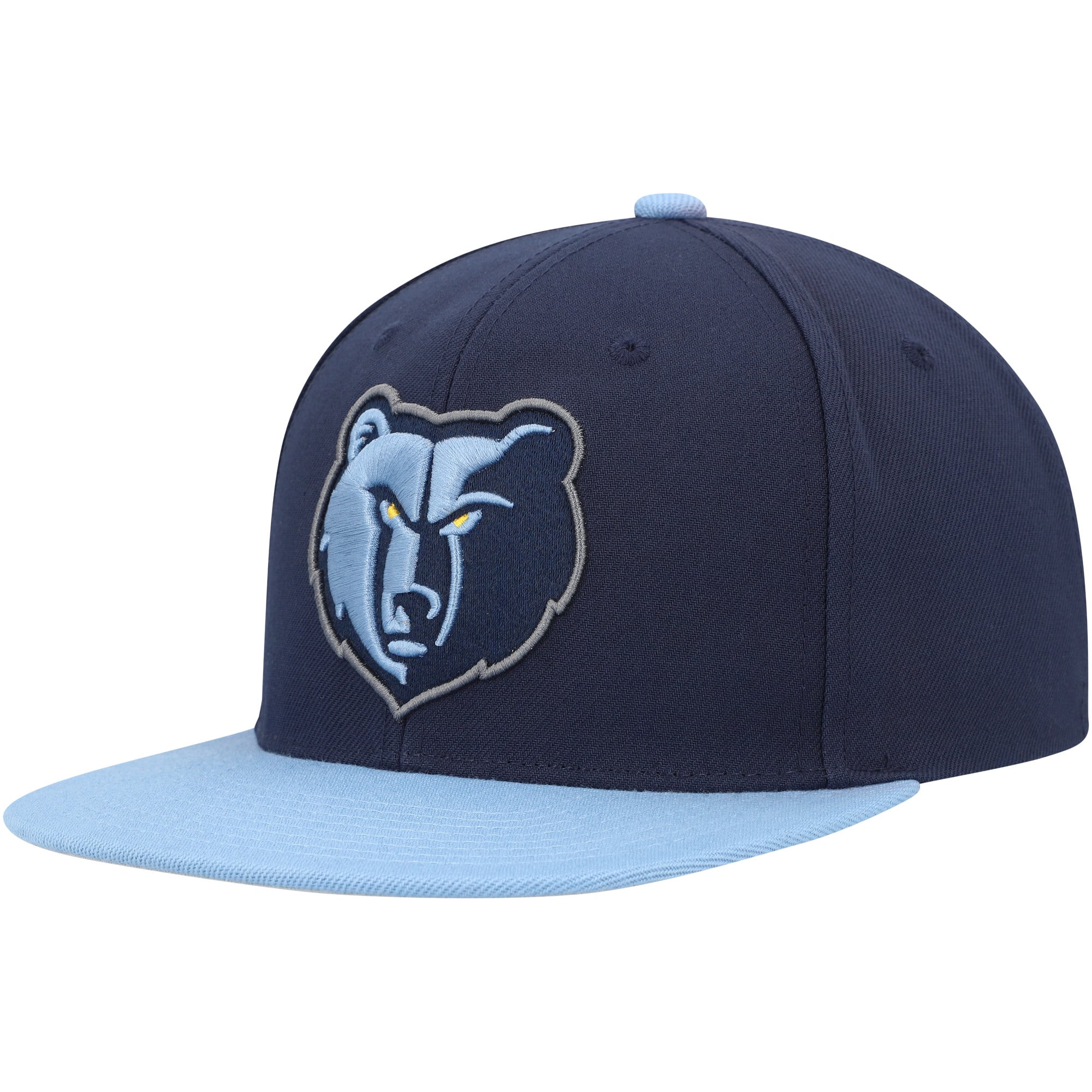 Men's Memphis Grizzlies Mitchell & Ness Navy/Light Blue Essentials Core Two-Tone Basic Snapback Hat