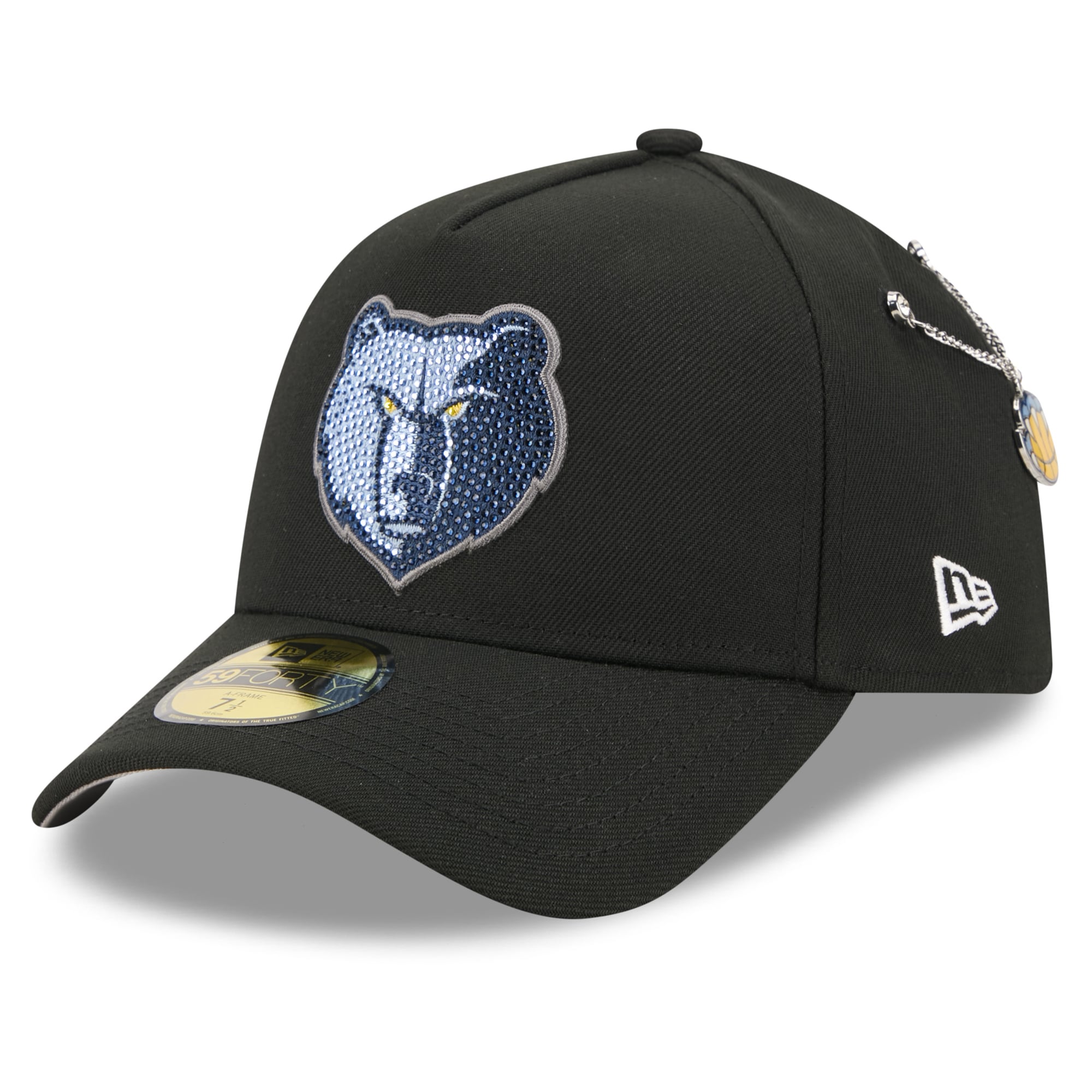 Men's New Era Black Memphis Grizzlies 2026 NBA Draft On-Stage Crystal A-Frame 59FORTY Fitted Hat