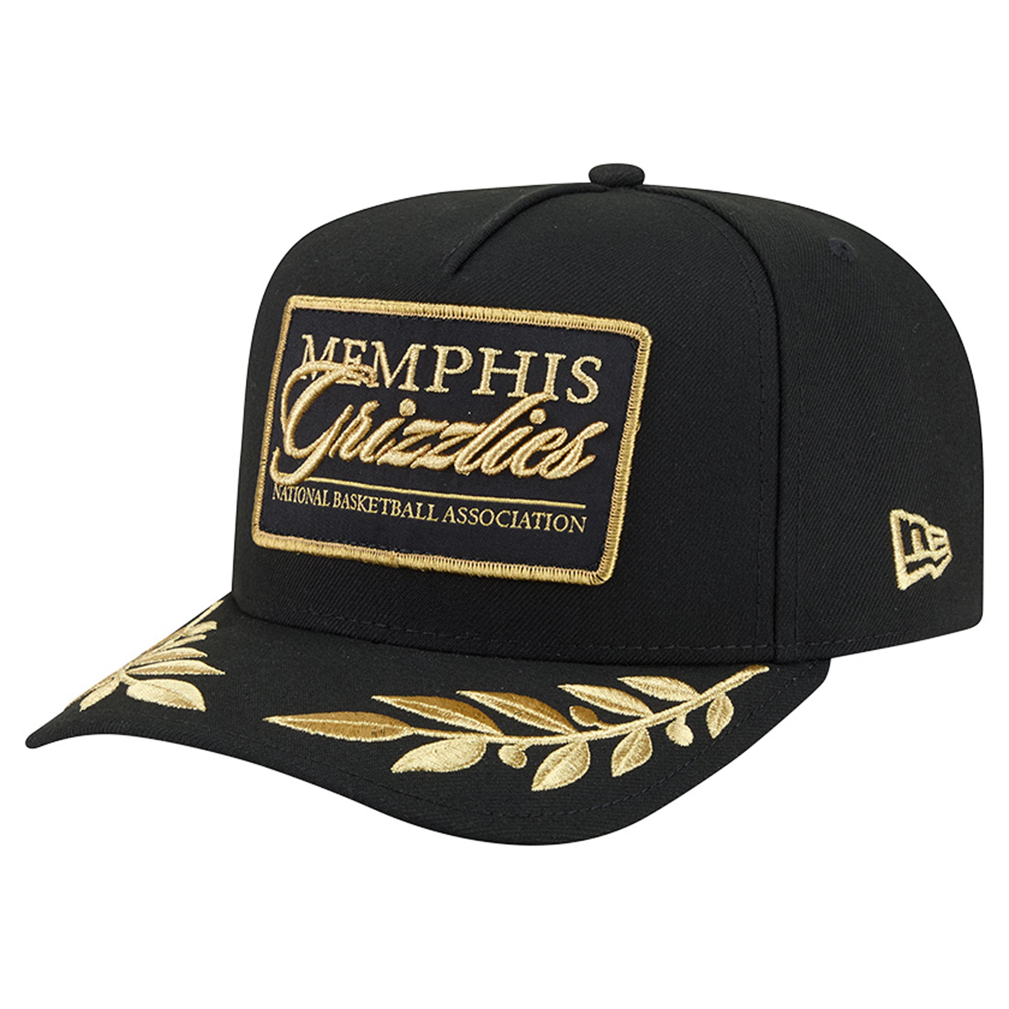 Men's New Era Black Memphis Grizzlies Golden 9FIFTY Snapback Hat